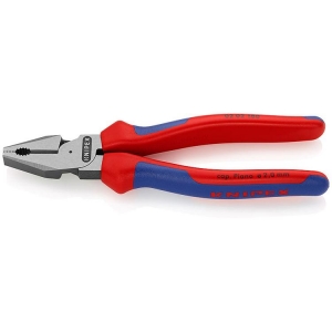 Knipex 02 02 180 Combination Pliers high-leverage black 180mm Grip Handle